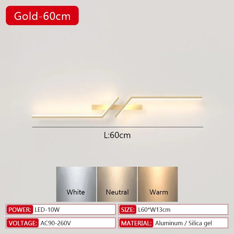 Sleek LED Wall Lamp for Bedroom and Living Room Decor