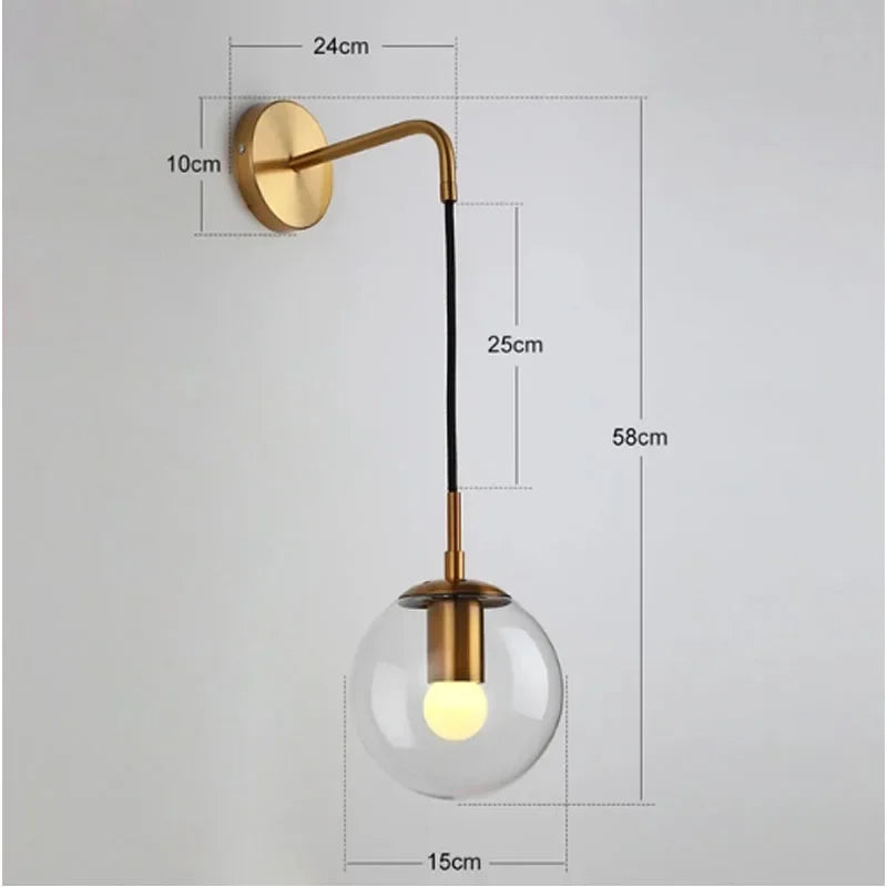 Floating Glass Ball Hanging Light for Dining & Kitchen