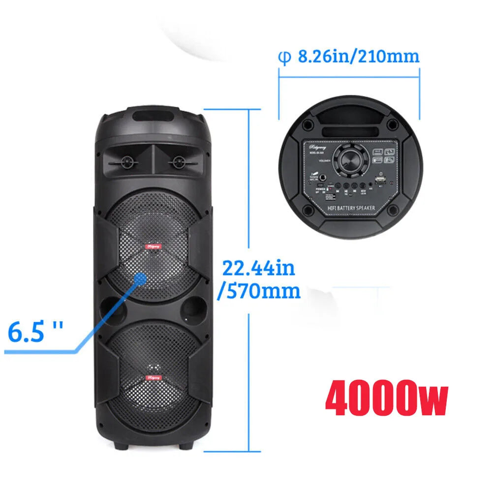6000W Portable Bluetooth Speaker Sub woofer.