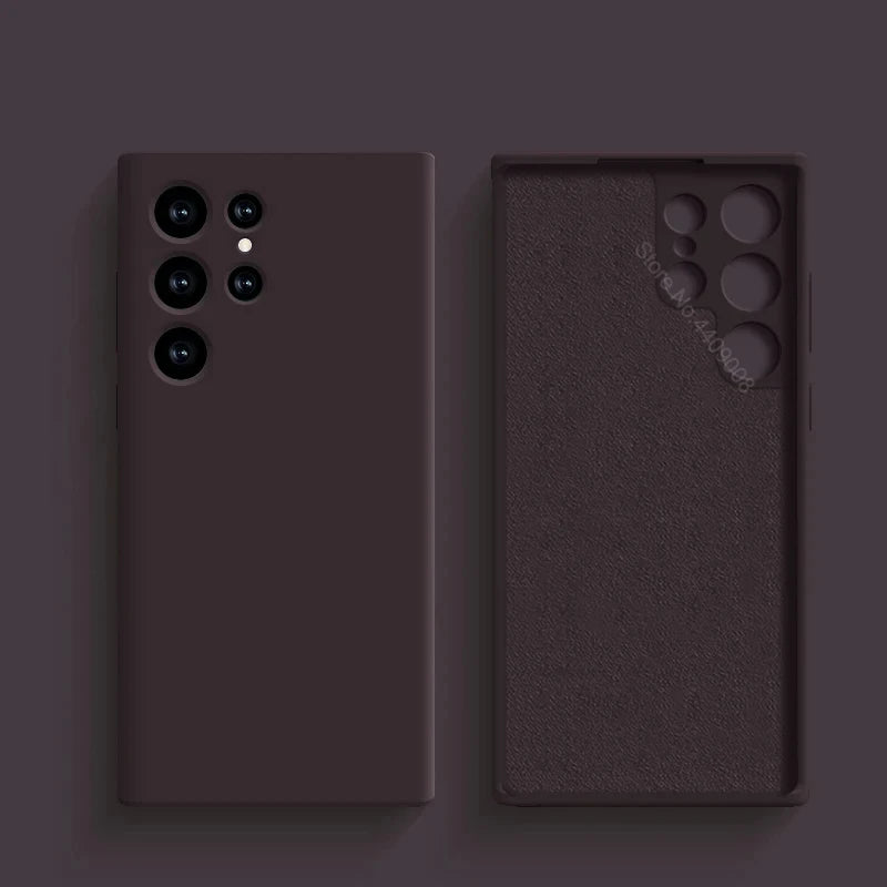 Original Liquid Silicone Case For Samsung Galaxy S24 S23 S22 S21 S25 Ultra A55 A54 A34 A14 A53 A52 Phone Accessories Soft Cover