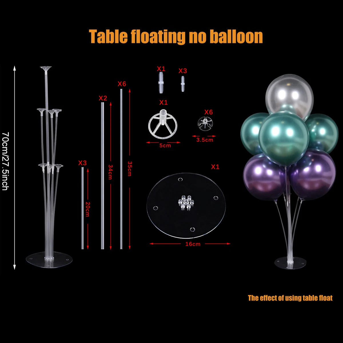 Birthday Balloon Support Balloon Stand Balloon Holder Balloon Stick Tubes Wedding Birthday Party Decoration Kids Baby Shower