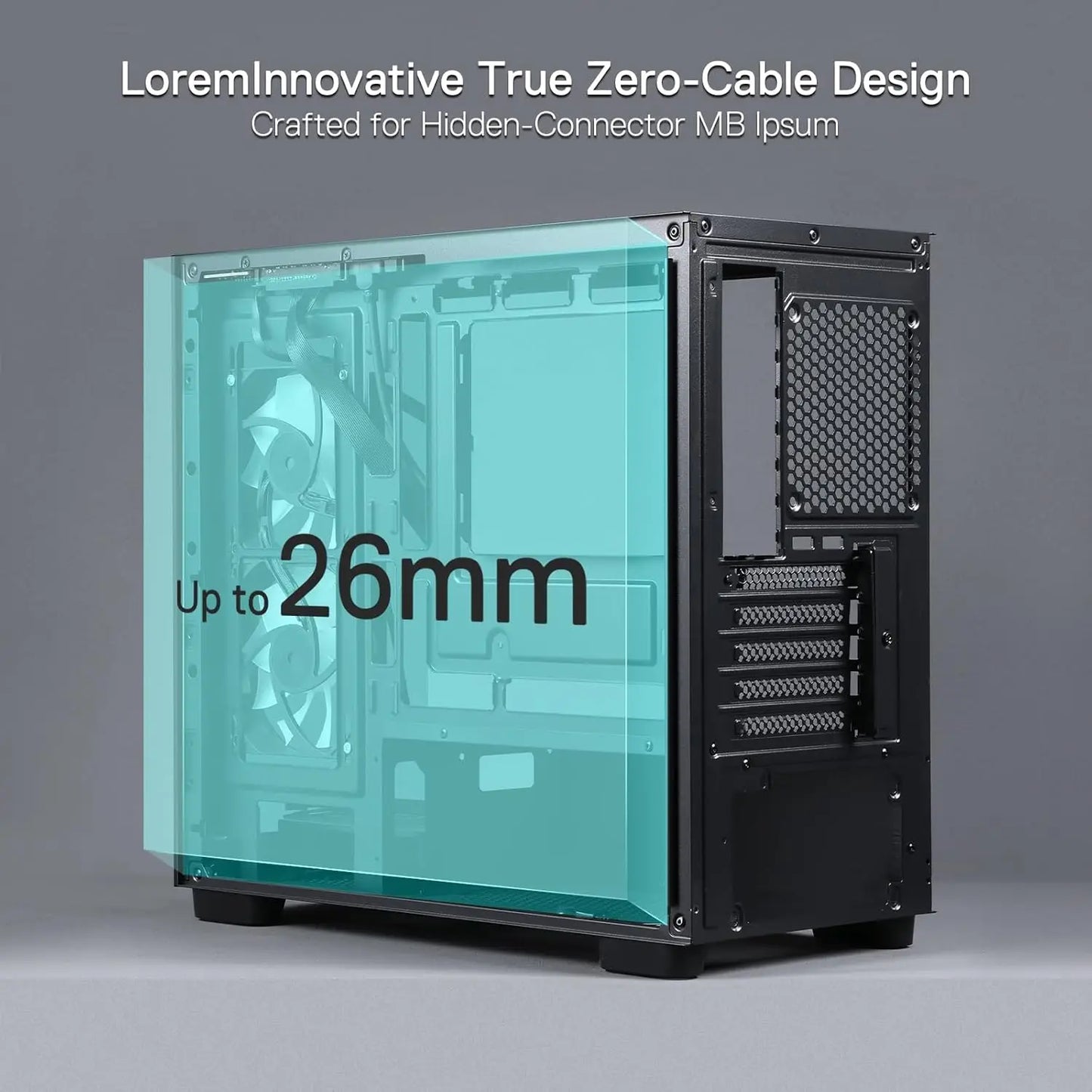 Redragon GC218M Gaming Back-Mounted PC Case with 2 x 120mm Fans & High Airflow Panel – M-ATX Chassis