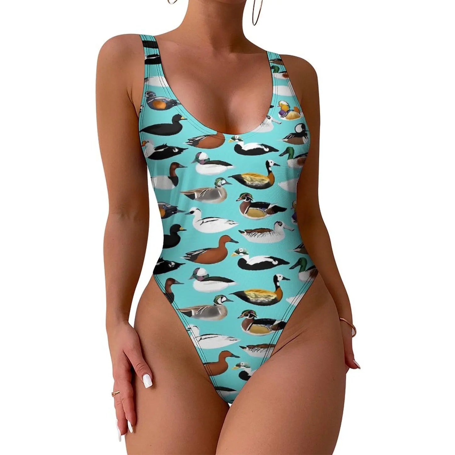 All Black one piece swimsuit for Women - high waist low back  - Beach Resort Wear Slimming, flattering, classy design