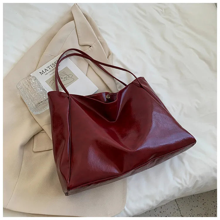 Cherie Large Capacity vegan Leather Bag