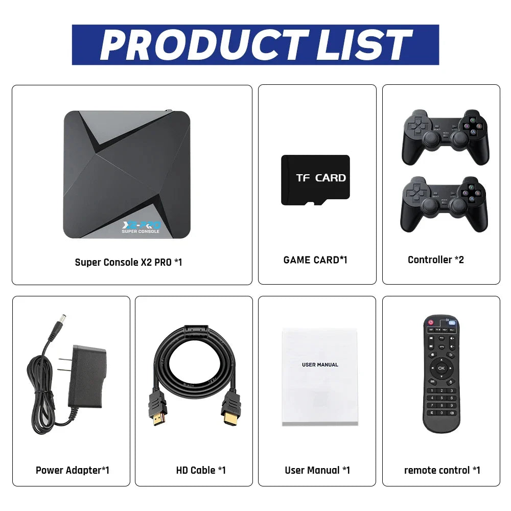 Super Console X2 Pro: Retro Game Box with 90,000+ Games & Gamepad – Ultimate Classic Gaming Experience