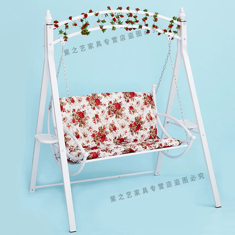 Wooden Swing Chair with Canopy