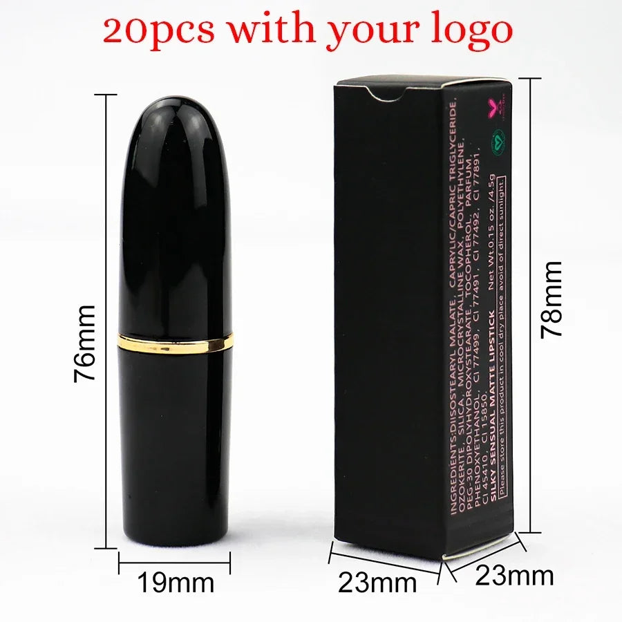 Metal Private Label Waterproof Lipstick Creamy Velvet Matte Cute Lipstick Logo Customize Brand Matte Lipstick