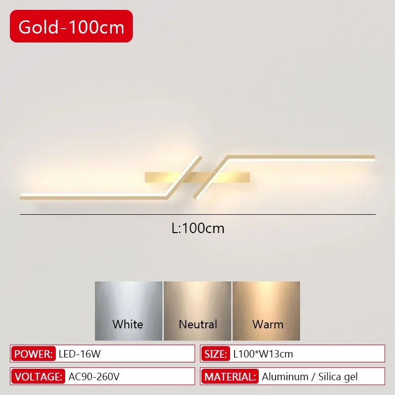 Sleek LED Wall Lamp for Bedroom and Living Room Decor
