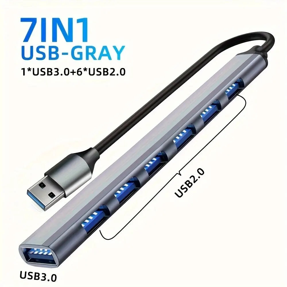 VIENON 7-in-1 USB C Hub Aluminum USB Splitter for Enhanced Connectivity