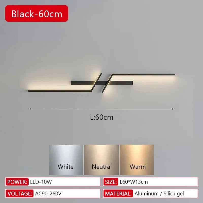 Sleek LED Wall Lamp for Bedroom and Living Room Decor
