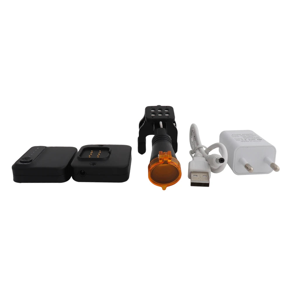 Dental Loupes Dental Magnifier Dental Lab Medical Loupes Magnification Binocular 2.5/3.5x420 Headlight Headlamp 5W Set Metal Box