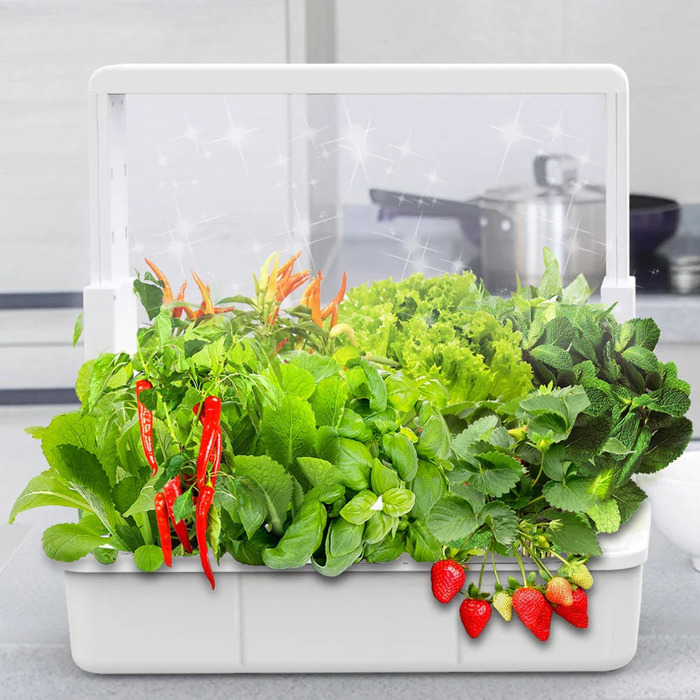 Hydroponics Growing System With 15 Planting Hole Full Spectrum Led Light Non-toxic Soilless Smart Indoor Garden