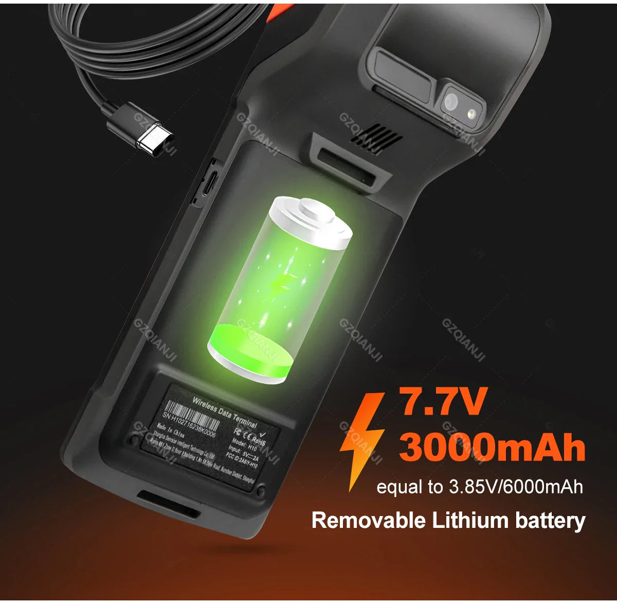 New 4G Wireless Wifi Handheld PDA Printers Android 8.1 13 POS Terminal Touch Screen Built-in 2D Barcode Scanner NFC Card Reader