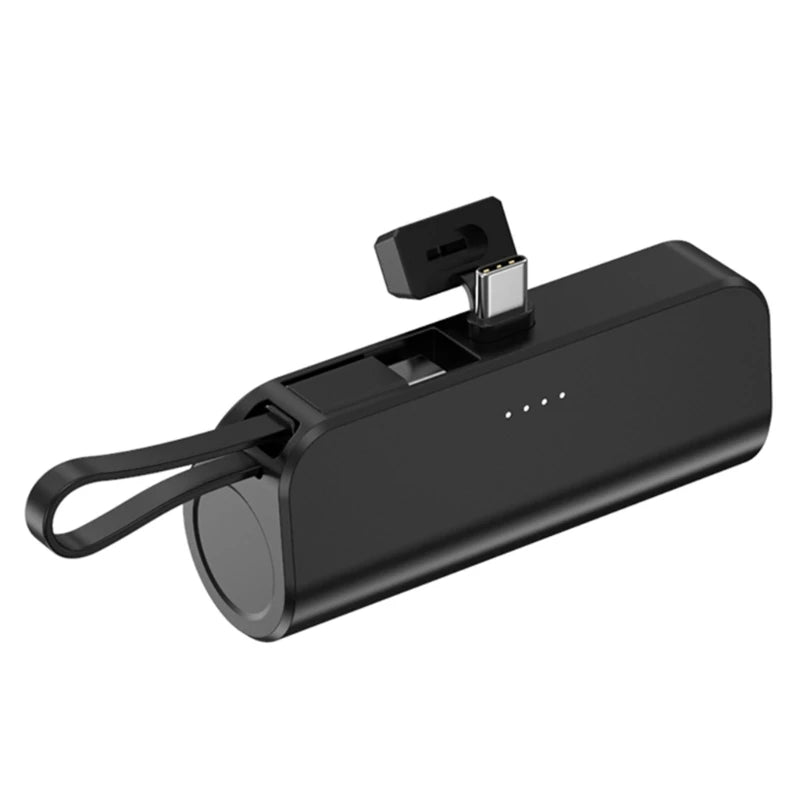 2 PCS Philips Mini Portable Charger for iPhone with Cable, 4800mAh Power Bank DLP2550CW-bundle