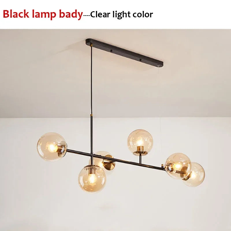 Floating Glass Ball Hanging Light for Dining & Kitchen