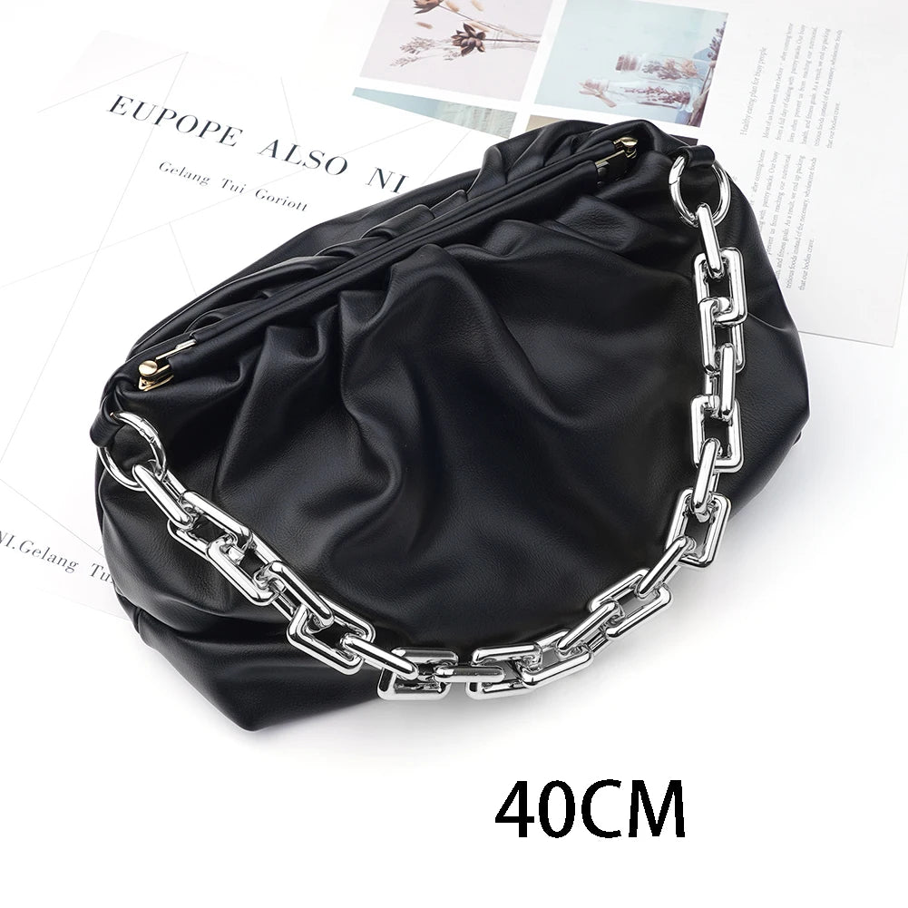 40/60cm Golden Acrylic Purse Chain Strap Handbag Handles Diy Purse Replacement Chain For Shoulder Bag Strap Bag Accessories