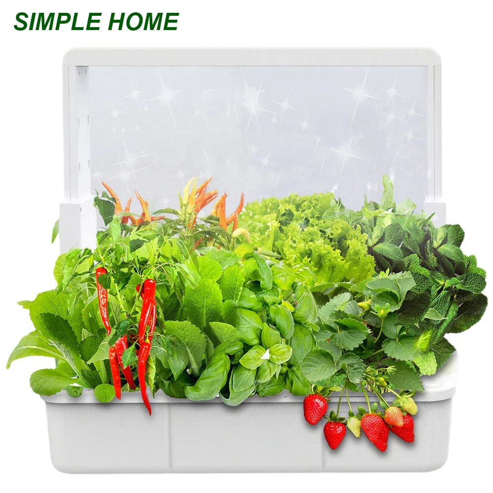 Hydroponics Growing System With 15 Planting Hole Full Spectrum Led Light Non-toxic Soilless Smart Indoor Garden