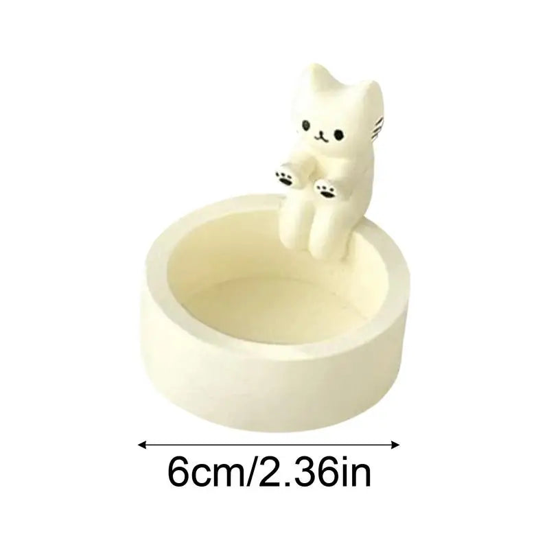 Resin Decorative Cat Candle Holder
