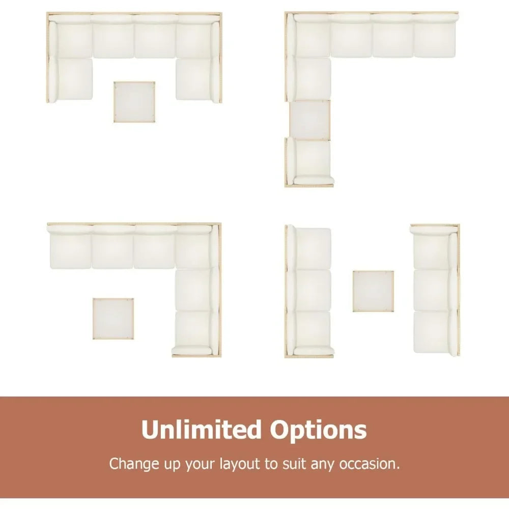 7 Piece Outdoor Patio Furniture Set