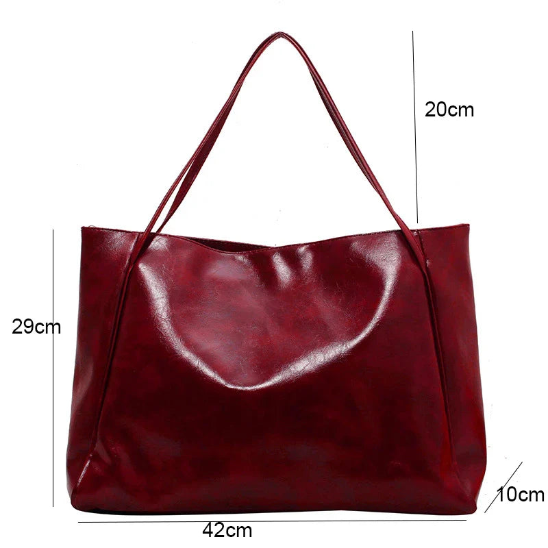 Cherie Large Capacity vegan Leather Bag