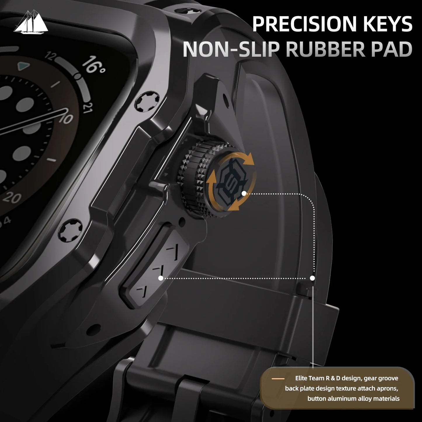 IP54 Waterproof Watch Case with Silicone Wristband for Apple Watch Ultra 2