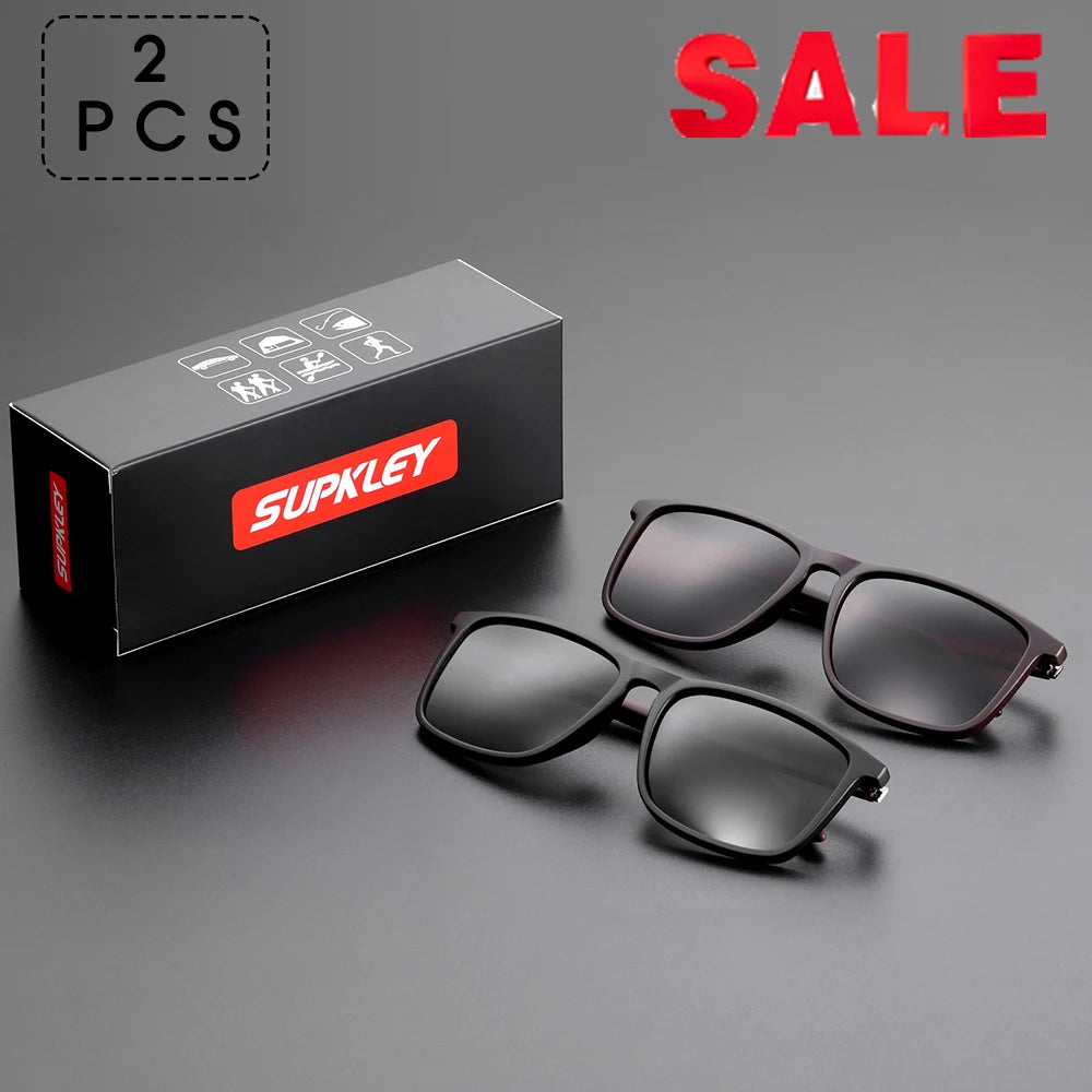 Men’s Polarized Sports Sunglasses, Lightweight Square UV400