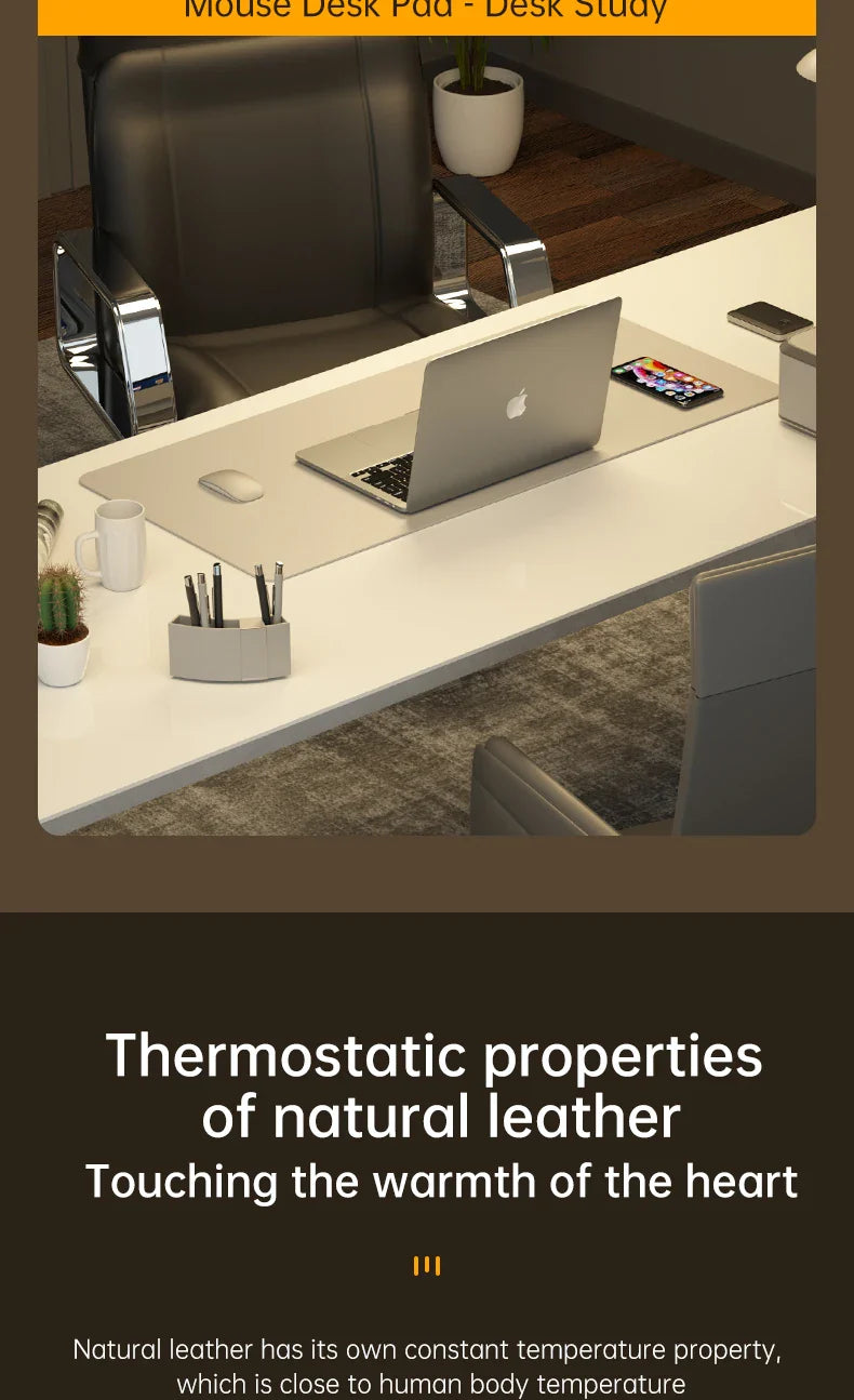 Home Office Large Mouse Pad Gamer Waterproof PU Leather Desk Mat - Computer Mousepad & Keyboard Pad for Gaming