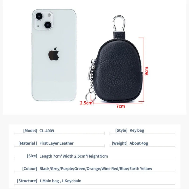 Xajzpa  New Leather Coin Purse Small Women Change Wallet Personalize Mini Key Ring Pouch earphone Storage Bag girls Gift