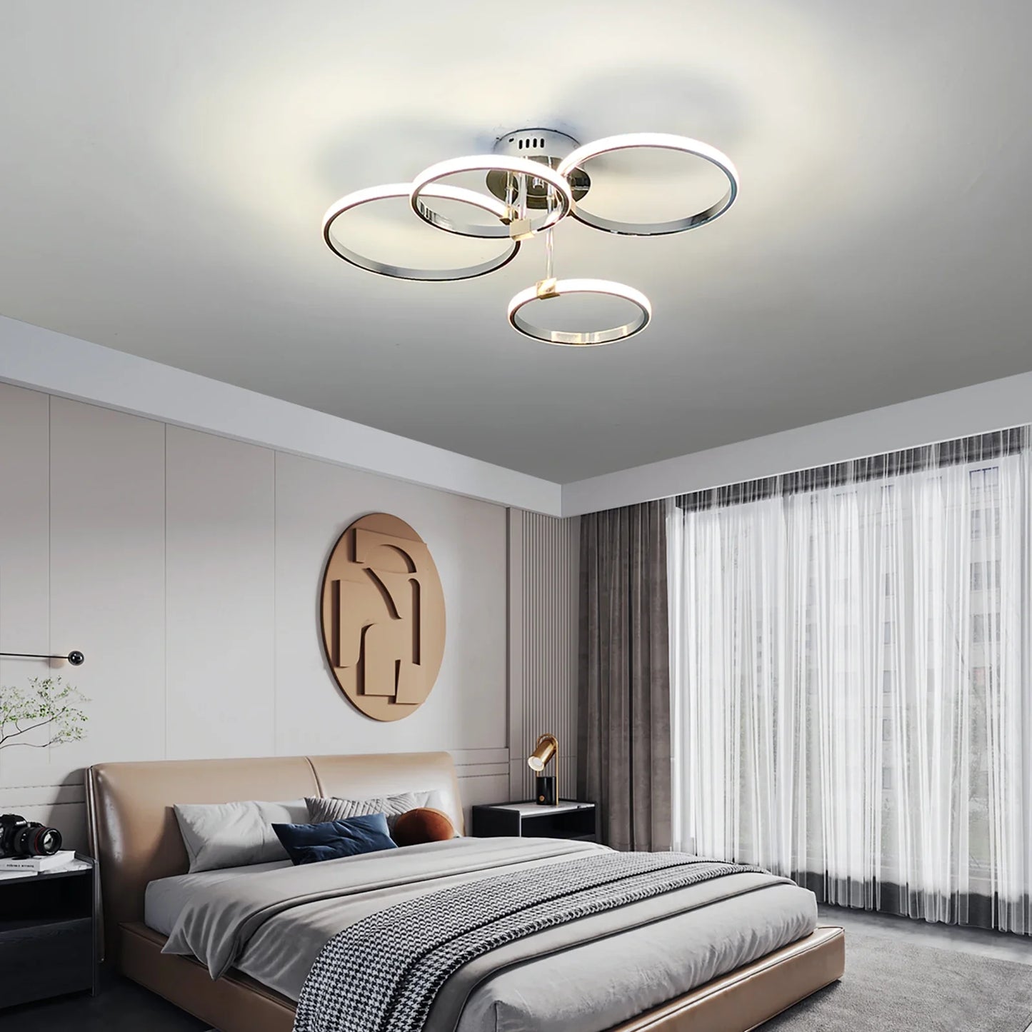 Sleek 4/6 Ring LED Chandelier