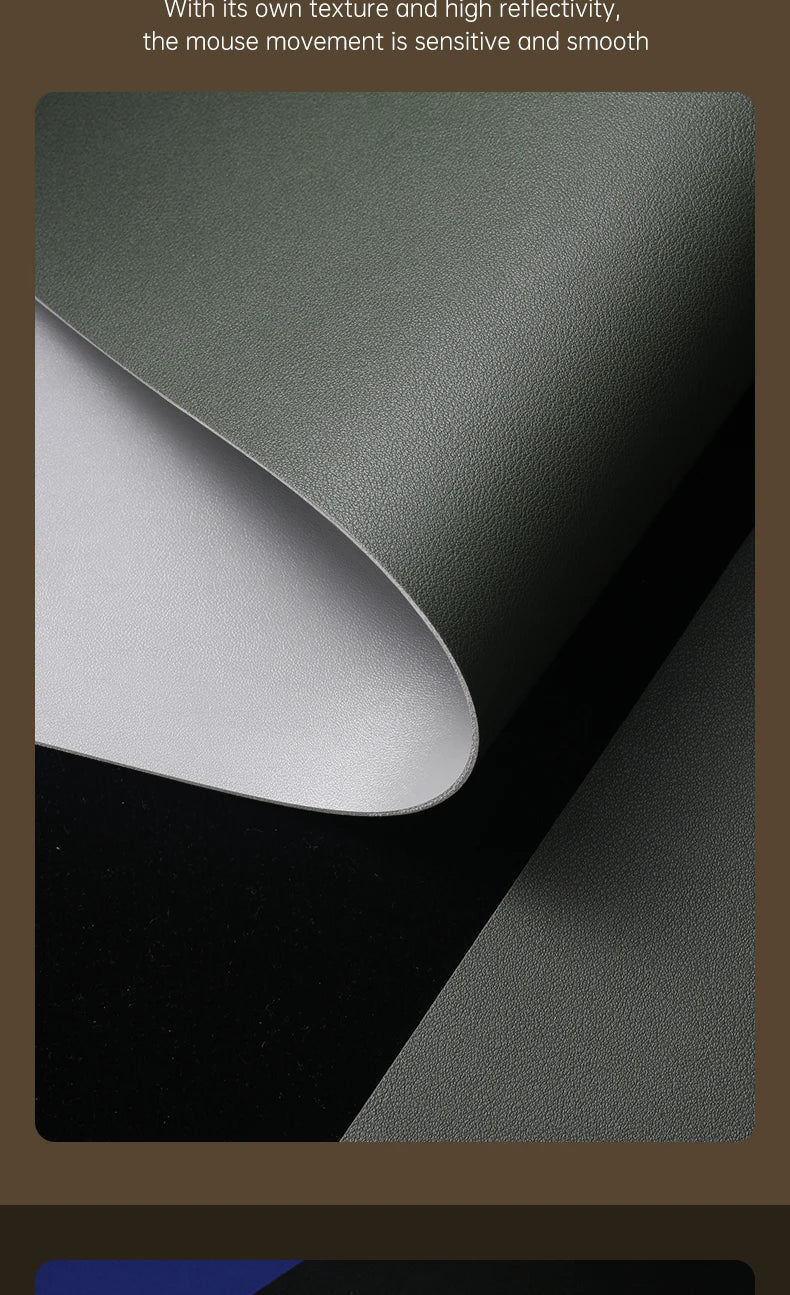 Home Office Large Mouse Pad Gamer Waterproof PU Leather Desk Mat - Computer Mousepad & Keyboard Pad for Gaming