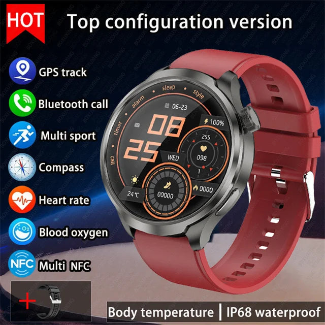 Rugged Outdoor Sport Smartwatch with Fitness & Health Tracking Features