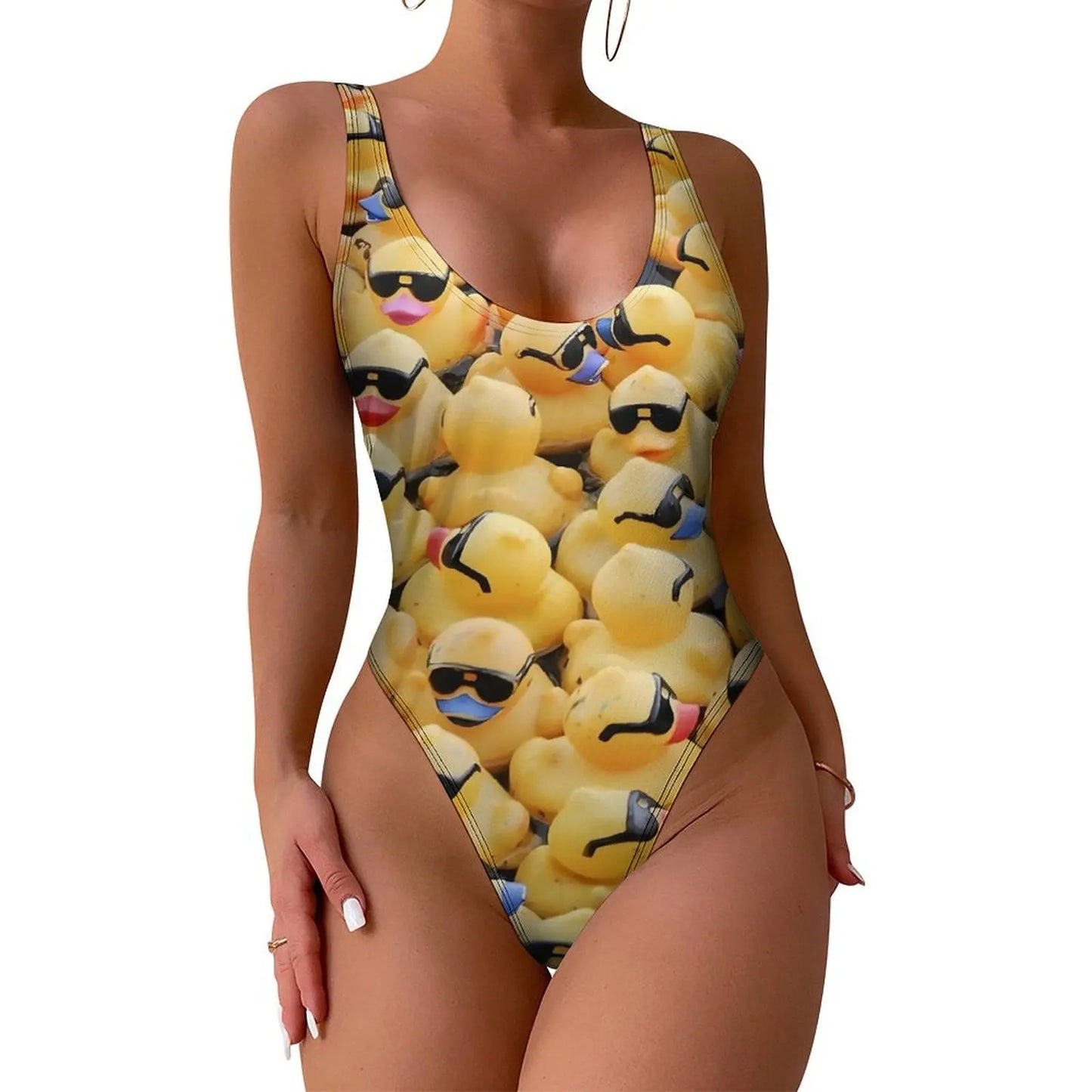 All Black one piece swimsuit for Women - high waist low back  - Beach Resort Wear Slimming, flattering, classy design