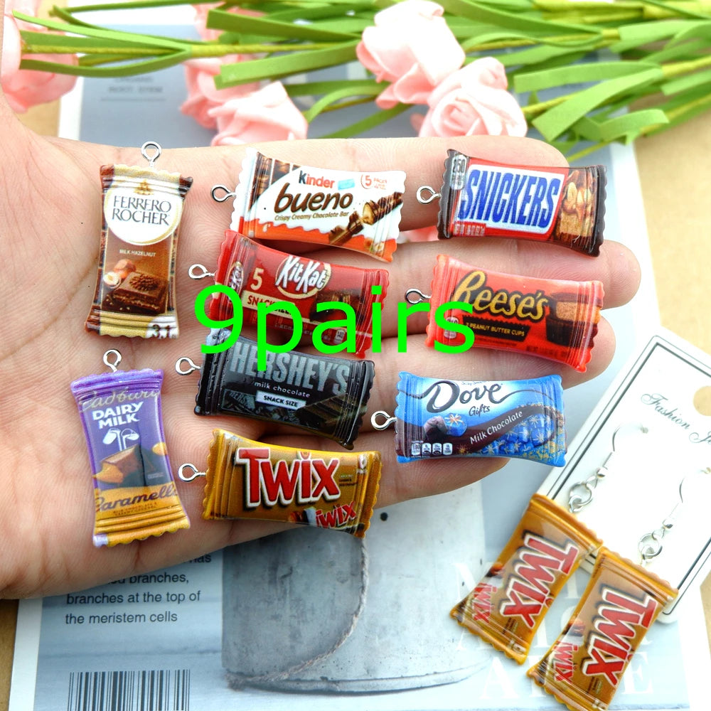 Cute Chocolate Candy Charms for Jewelry Making Diy Earring Bracelet Pendant Accessories Findings Phone Making Wholesale Bulk