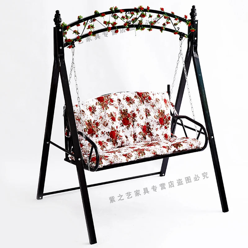 Wooden Swing Chair with Canopy
