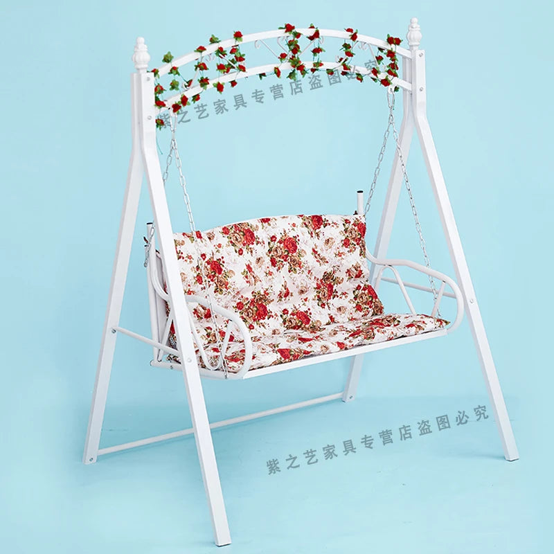 Wooden Swing Chair with Canopy