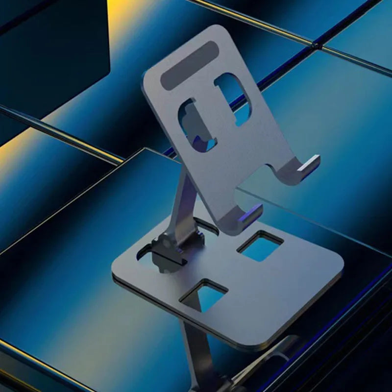 Universal Aluminum Alloy Foldable Desk Phone Holder Mount Stand For iPhone 15 14 Mobile Phone Holder Tablet Desktop Metal Holder