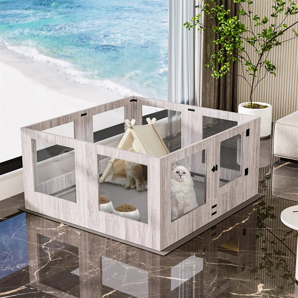 Heavy Duty Dog Playpen Indoor Pet Whelping Box Fence