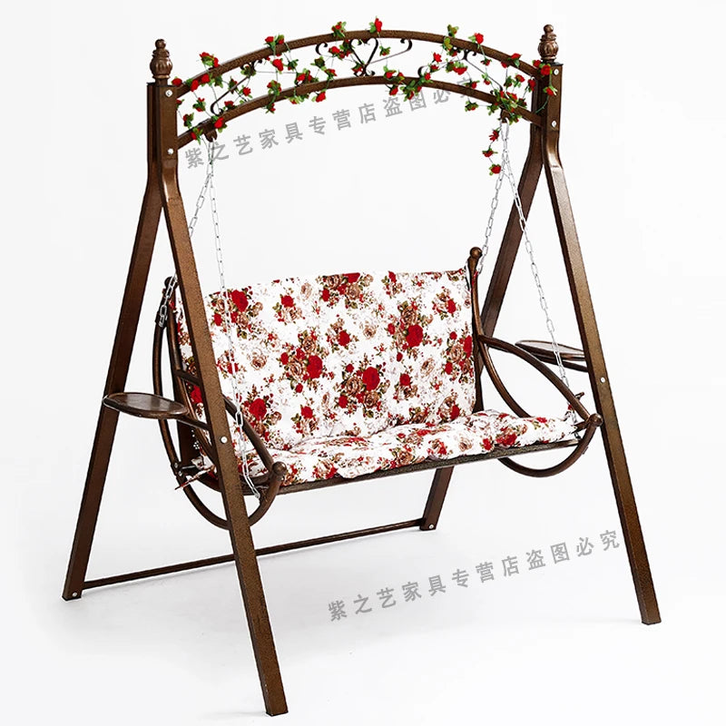 Wooden Swing Chair with Canopy