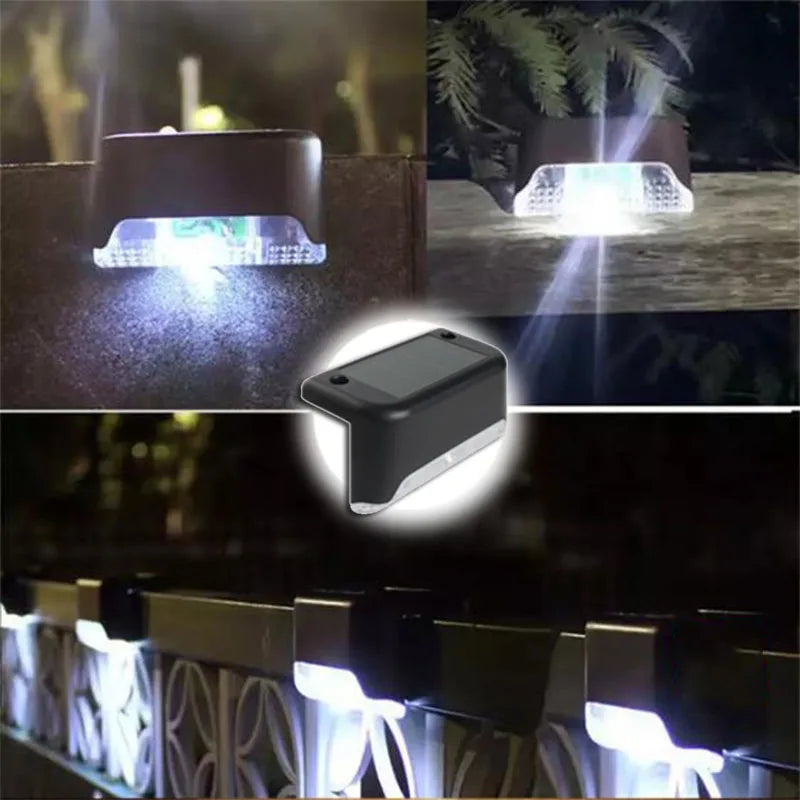 Warm White LED Solar Step Lamp Outdoor Waterproof Path and Stair Garden Light