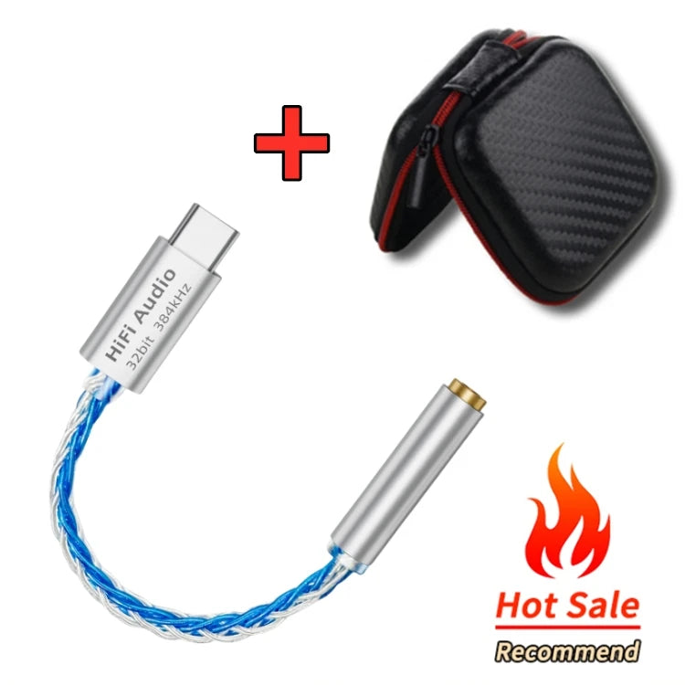 DAC Cable USB Type C to 3.5mm Jack HiFi Audio Amp Adapter Wired Earphone for KZ Earplugs iPhone16/15 Samsung Xiaomi Huawei iPad