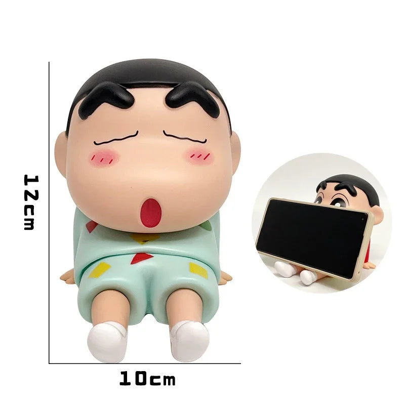 Anime Crayon Shin-chan Boochan Q version Kawaii Figure Model Toys Doll Mobile phone holder Collect Ornaments Gifts