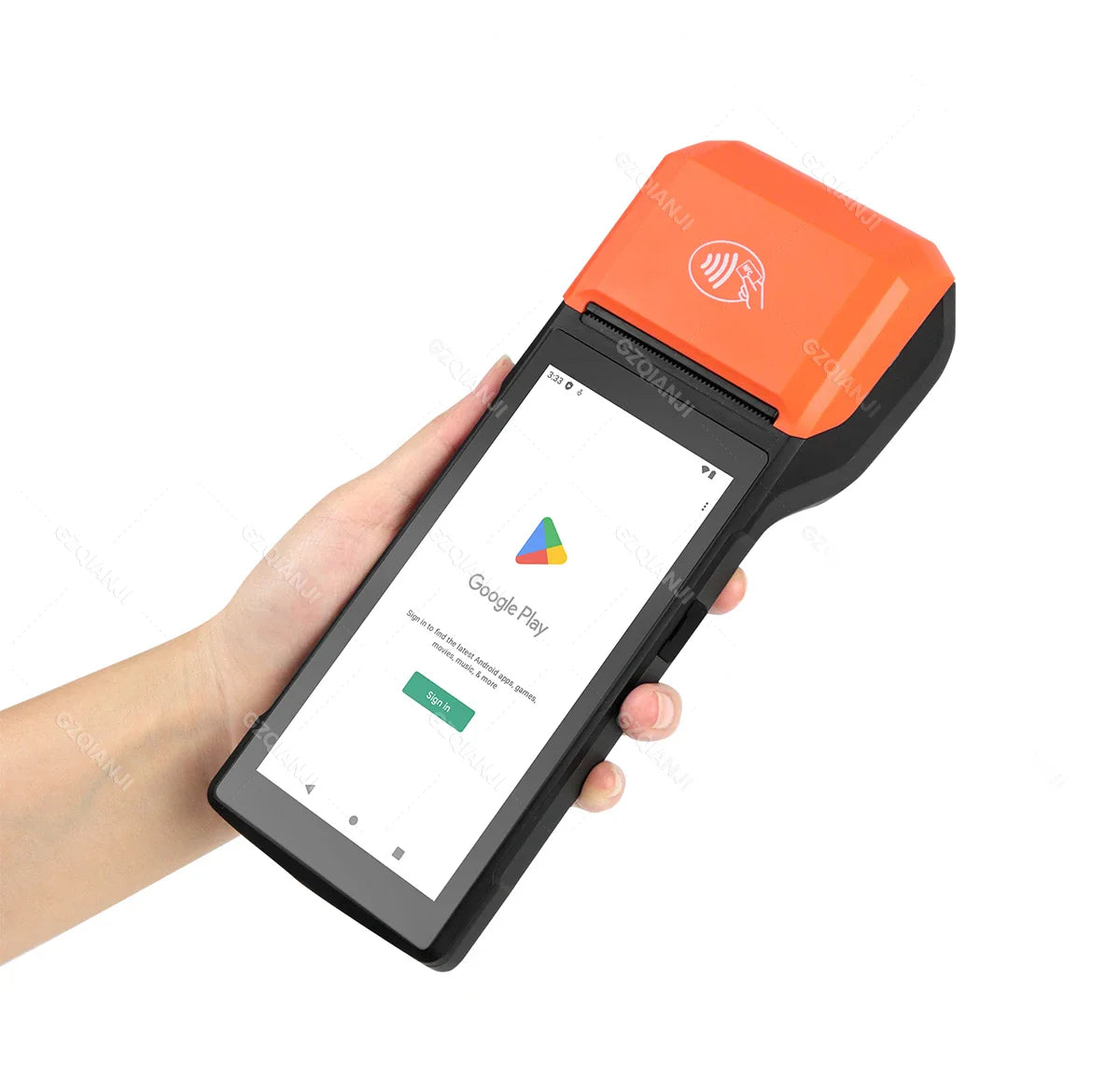 New 4G Wireless Wifi Handheld PDA Printers Android 8.1 13 POS Terminal Touch Screen Built-in 2D Barcode Scanner NFC Card Reader