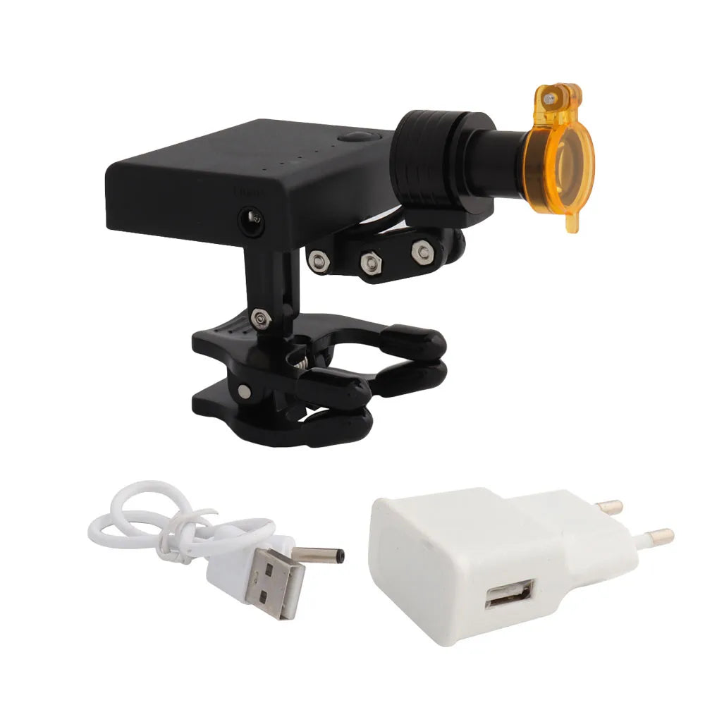 Dental Loupes Dental Magnifier Dental Lab Medical Loupes Magnification Binocular 2.5/3.5x420 Headlight Headlamp 5W Set Metal Box