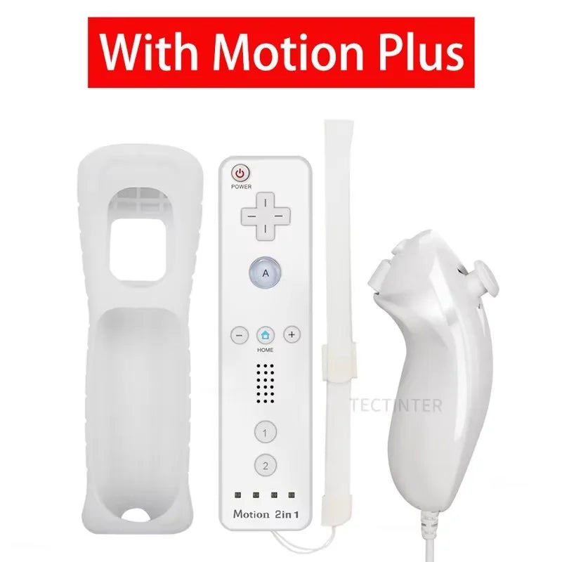 2 in 1 Wireless Remote Controller Compatible with Nintendo Wii/ Wii U With Motion Plus Bluetooth Gamepad Controle For Wii Nunchu