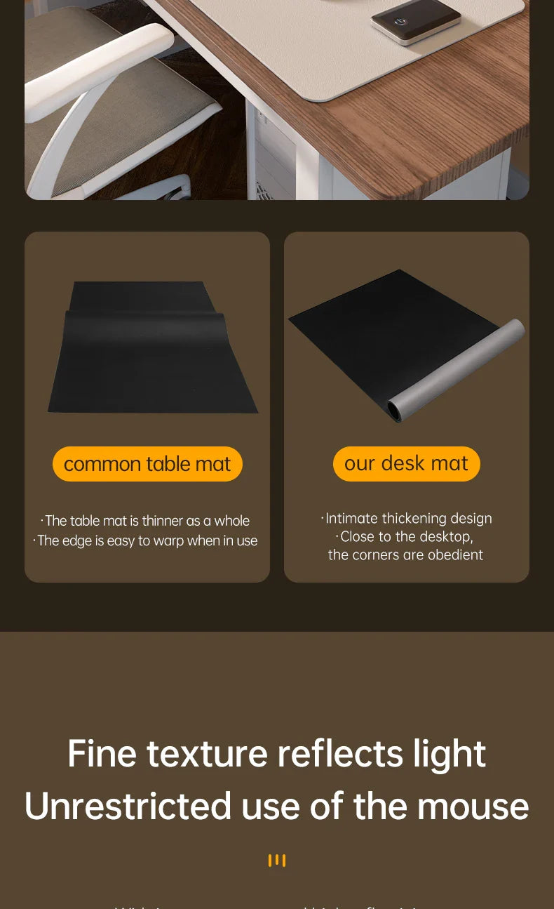 Home Office Large Mouse Pad Gamer Waterproof PU Leather Desk Mat - Computer Mousepad & Keyboard Pad for Gaming