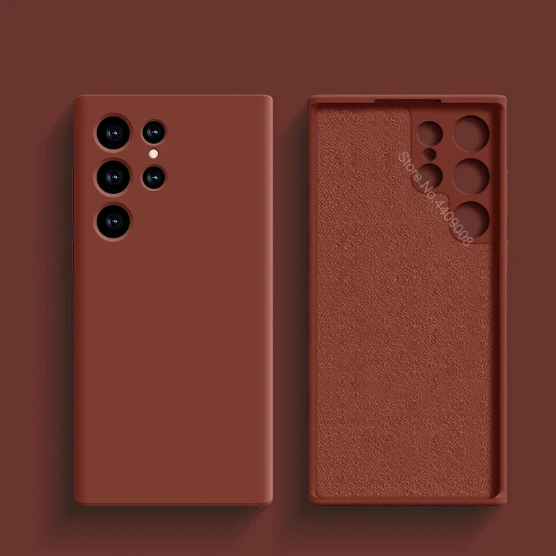 Original Liquid Silicone Case For Samsung Galaxy S24 S23 S22 S21 S25 Ultra A55 A54 A34 A14 A53 A52 Phone Accessories Soft Cover