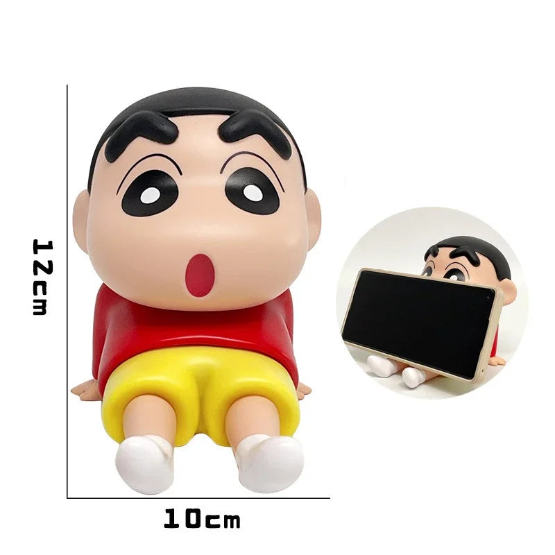 Anime Crayon Shin-chan Boochan Q version Kawaii Figure Model Toys Doll Mobile phone holder Collect Ornaments Gifts