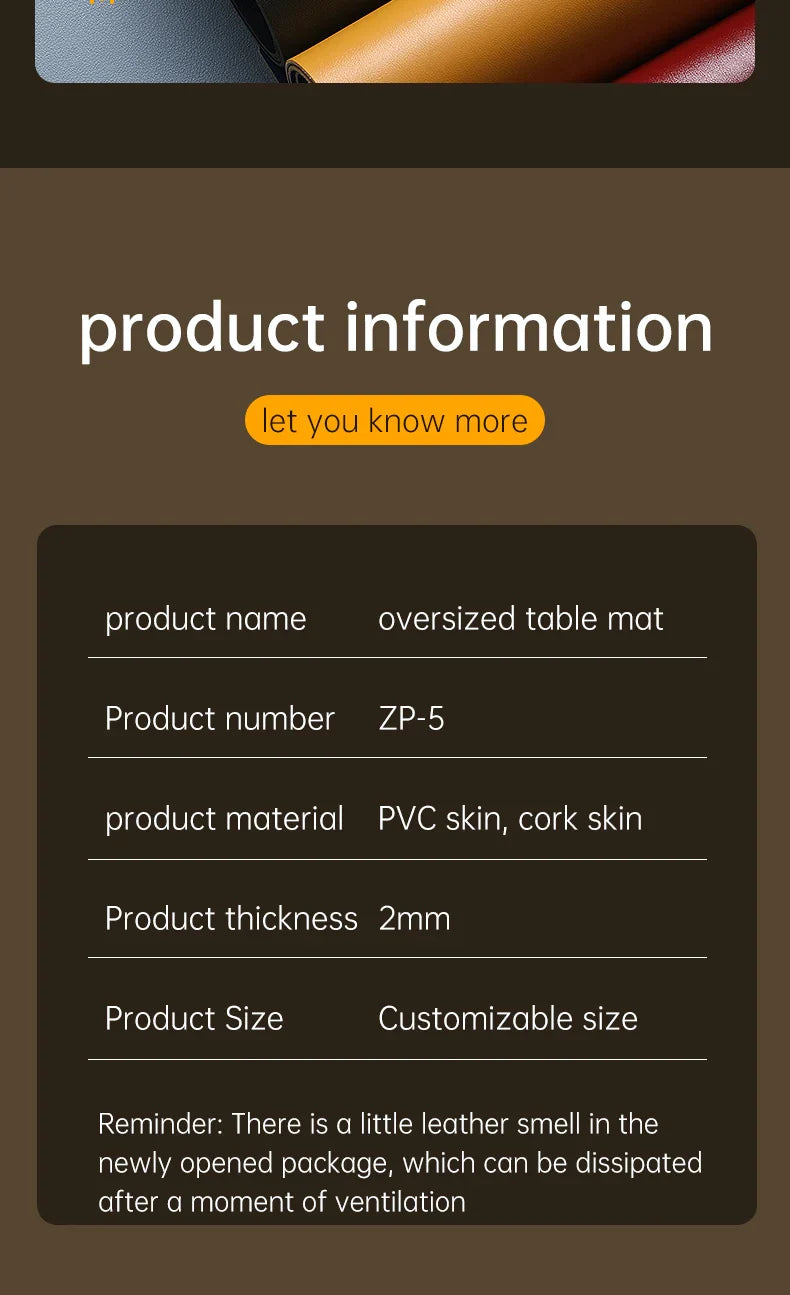 Home Office Large Mouse Pad Gamer Waterproof PU Leather Desk Mat - Computer Mousepad & Keyboard Pad for Gaming