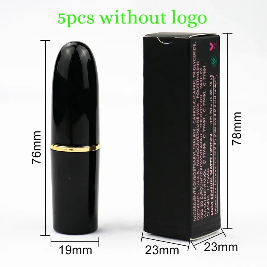 Metal Private Label Waterproof Lipstick Creamy Velvet Matte Cute Lipstick Logo Customize Brand Matte Lipstick