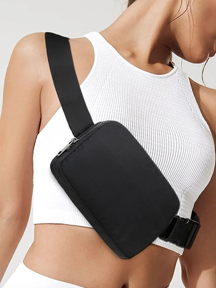 Men And Women Casual Outdoor Sports Large Capacity Waterproof Chest Bag Nylon Waist Bag Mobile Phone Bag Messenger Bag